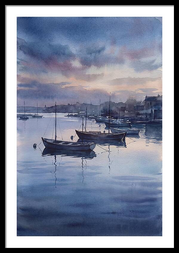 Calm Harbor At Blue Hour