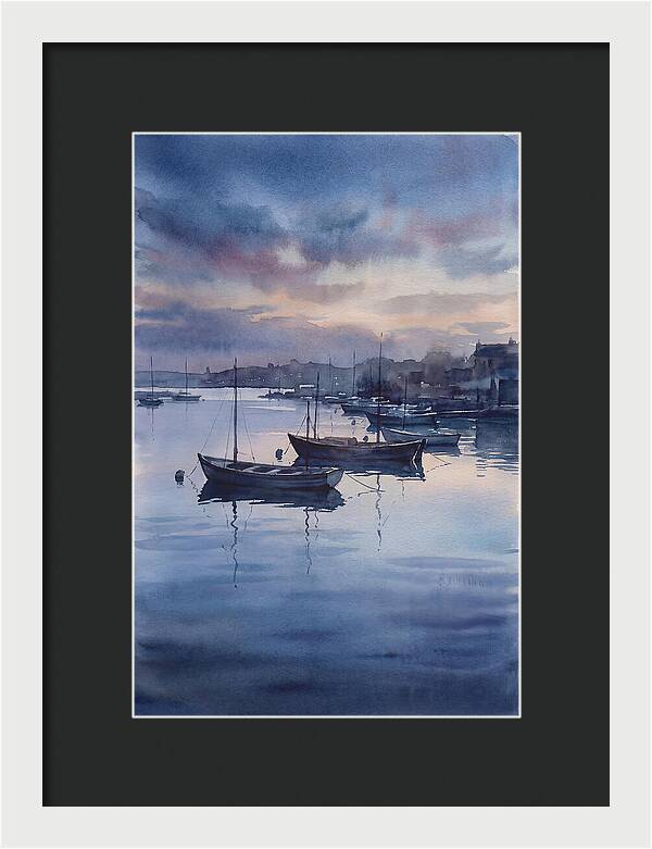 Calm Harbor At Blue Hour
