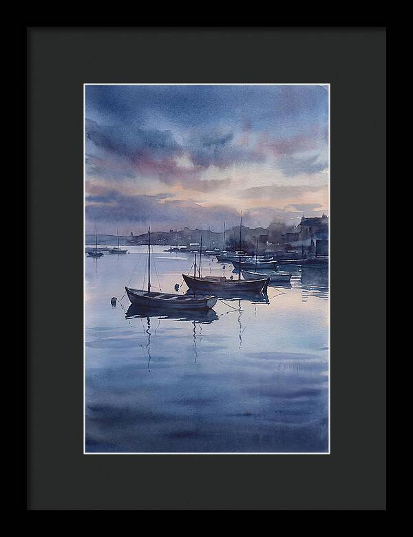 Calm Harbor At Blue Hour