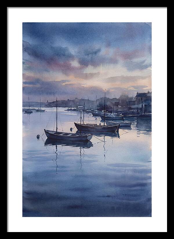 Calm Harbor At Blue Hour