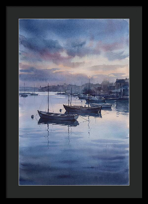 Calm Harbor At Blue Hour