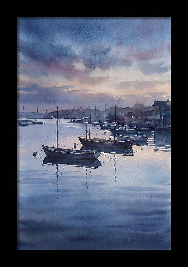 Calm Harbor At Blue Hour