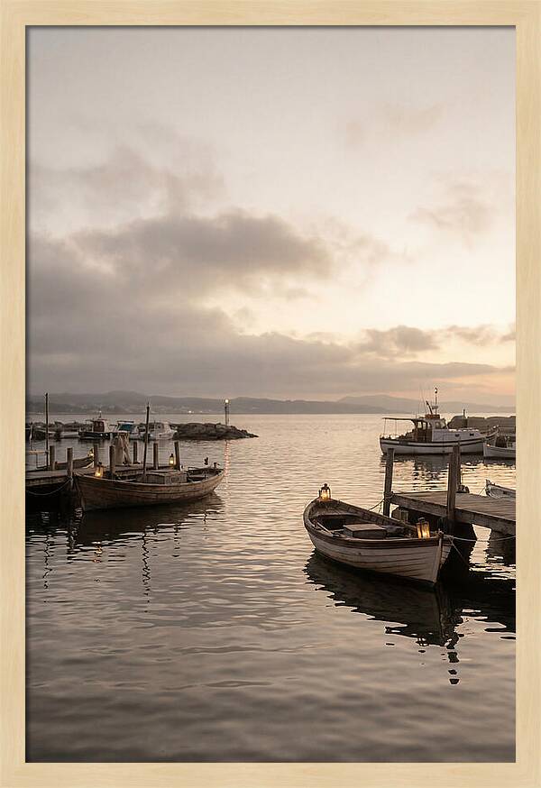 Calm Harbor At Twilight Hour