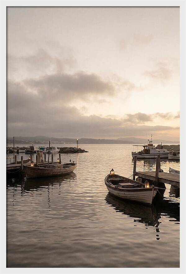 Calm Harbor At Twilight Hour