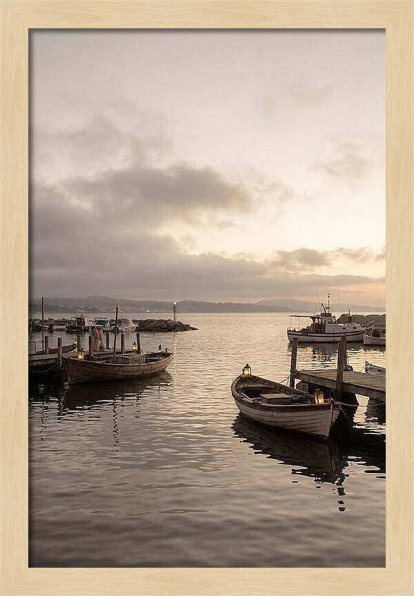 Calm Harbor At Twilight Hour