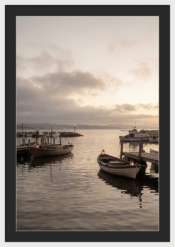 Calm Harbor At Twilight Hour