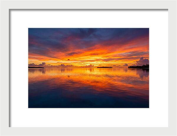 Calm Ocean Sunset Reflection
