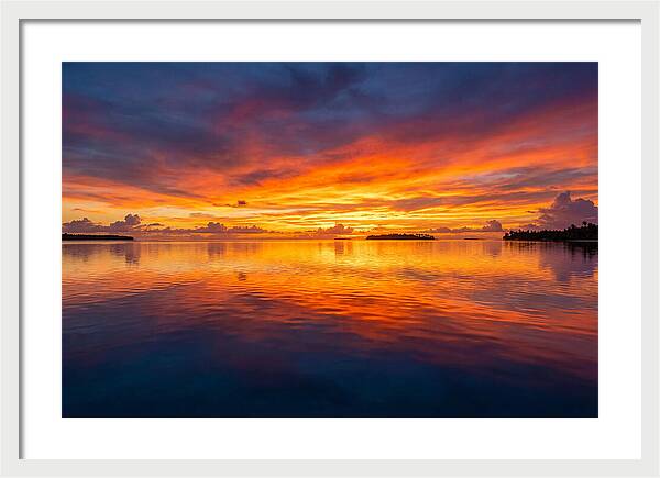 Calm Ocean Sunset Reflection