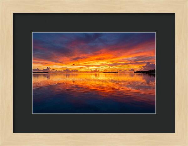 Calm Ocean Sunset Reflection