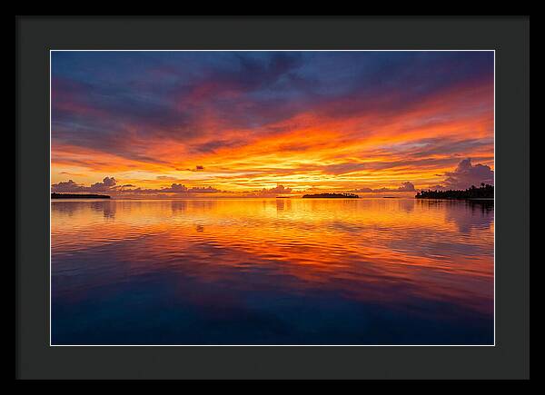 Calm Ocean Sunset Reflection