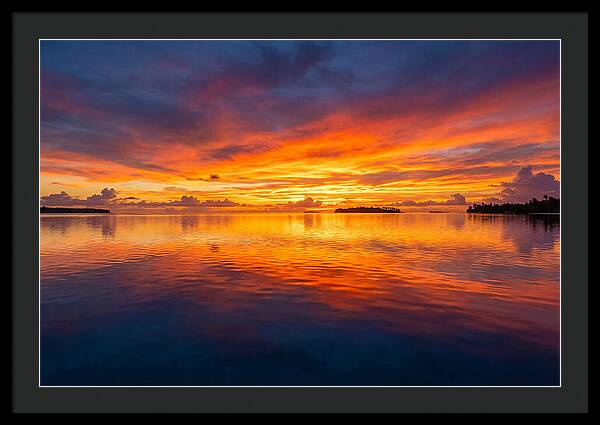Calm Ocean Sunset Reflection