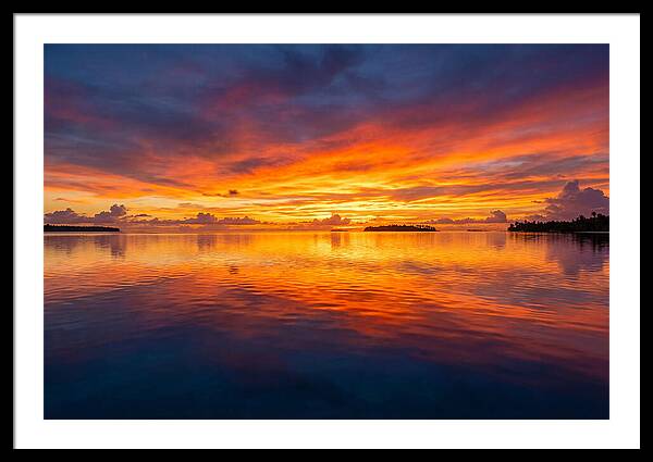 Calm Ocean Sunset Reflection