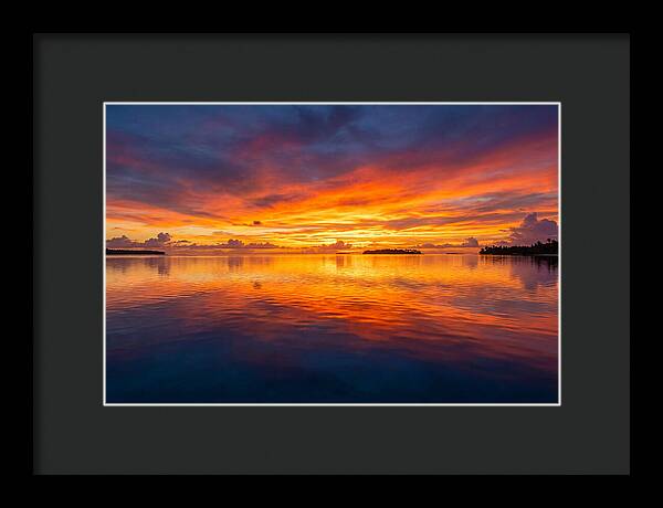 Calm Ocean Sunset Reflection