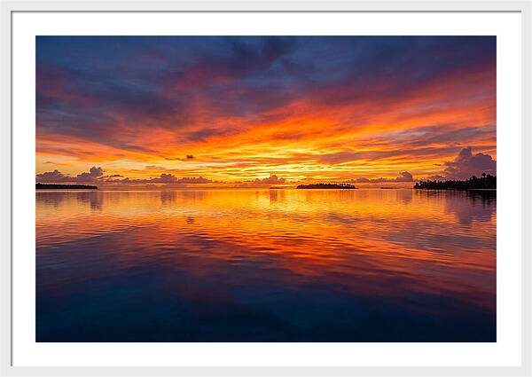 Calm Ocean Sunset Reflection