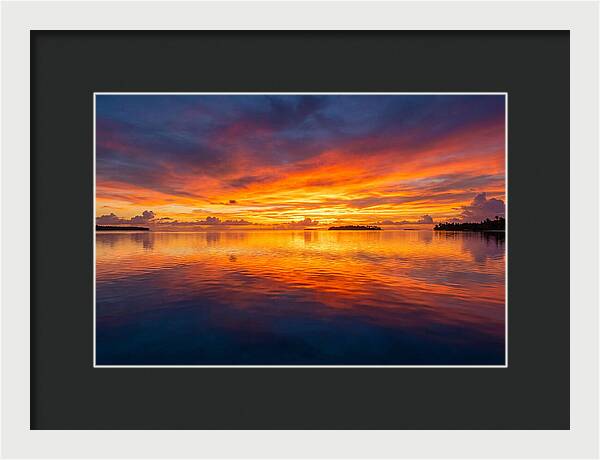 Calm Ocean Sunset Reflection