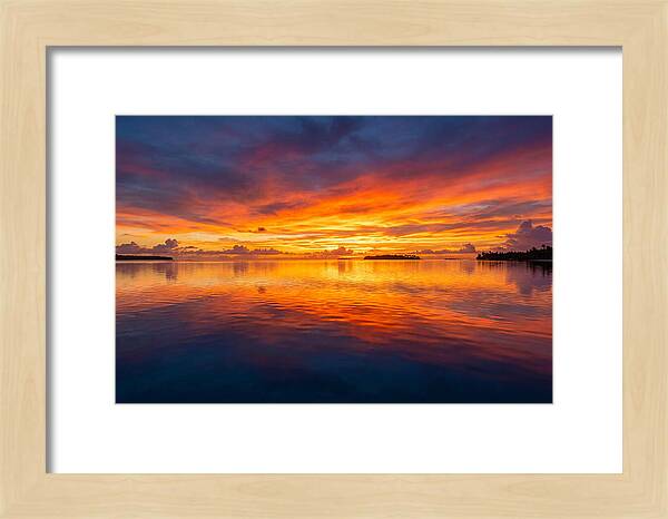 Calm Ocean Sunset Reflection
