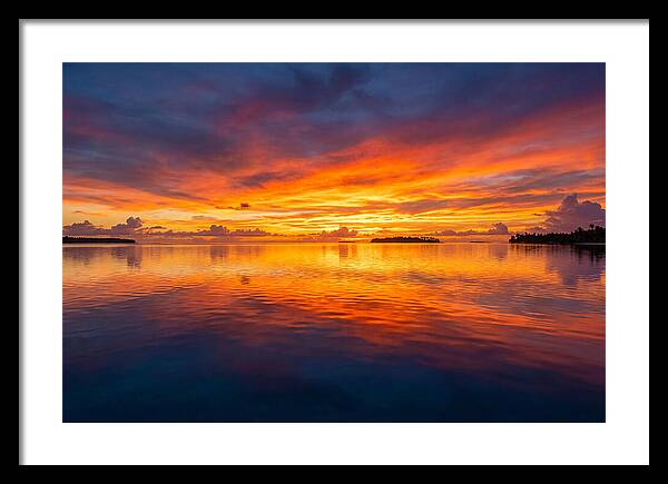 Calm Ocean Sunset Reflection