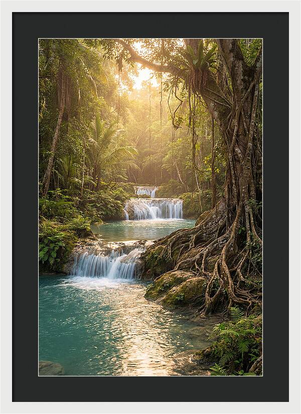 Cambugahay Falls At Golden Hour