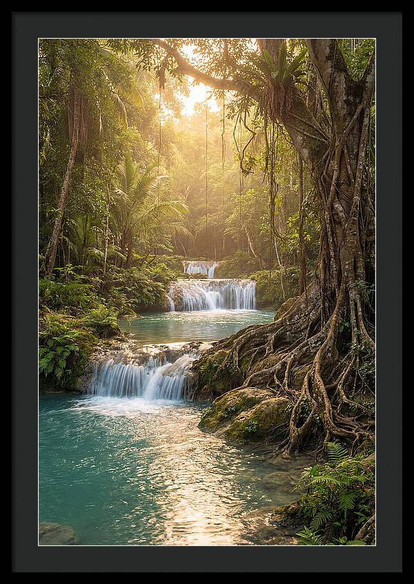 Cambugahay Falls At Golden Hour