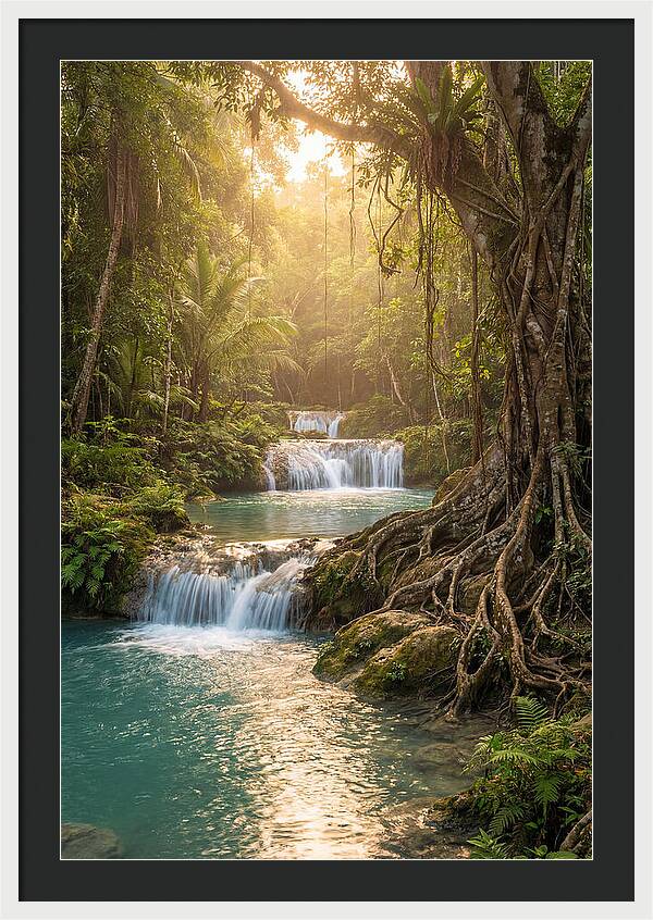 Cambugahay Falls At Golden Hour