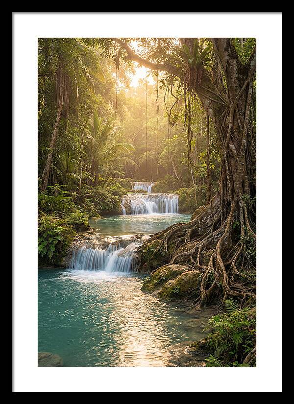 Cambugahay Falls At Golden Hour