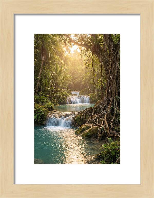 Cambugahay Falls At Golden Hour
