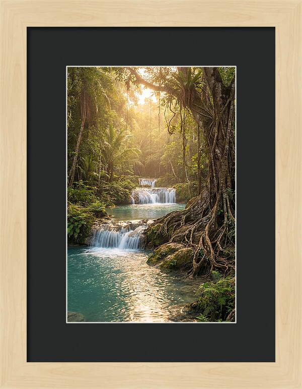 Cambugahay Falls At Golden Hour