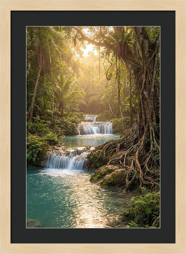 Cambugahay Falls At Golden Hour