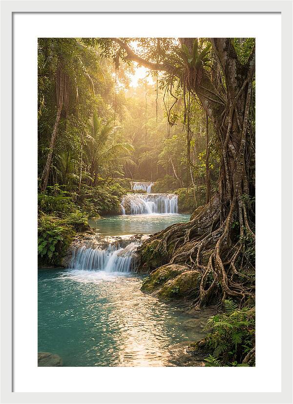 Cambugahay Falls At Golden Hour