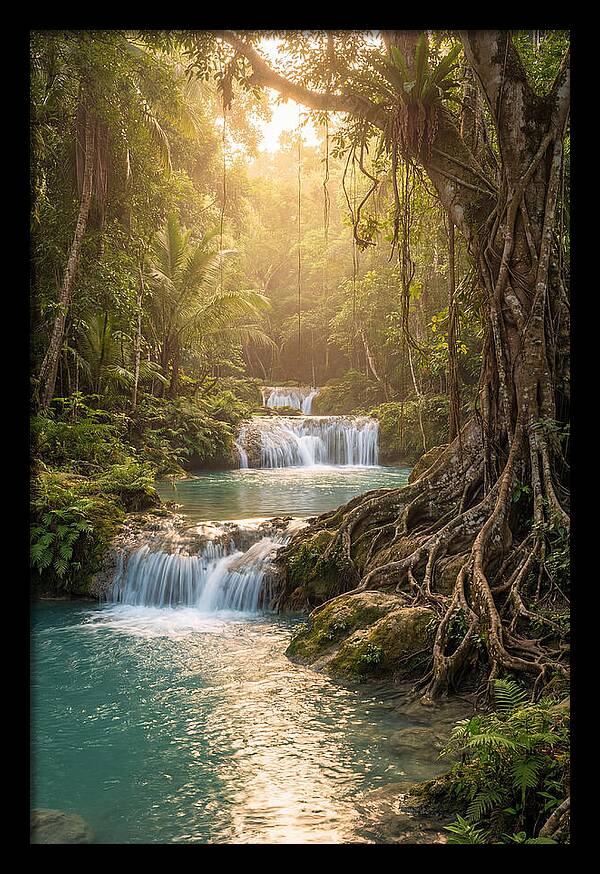 Cambugahay Falls At Golden Hour
