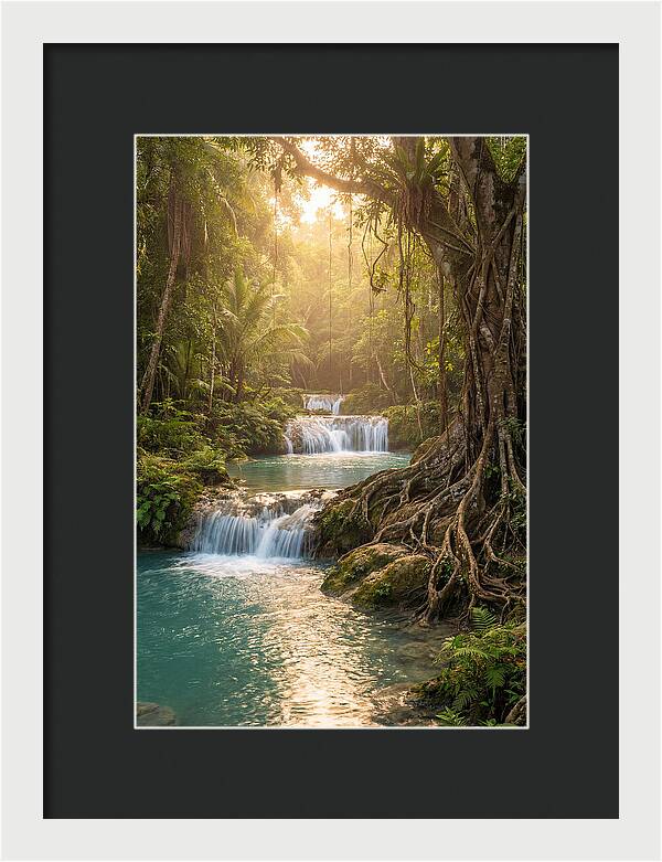 Cambugahay Falls At Golden Hour