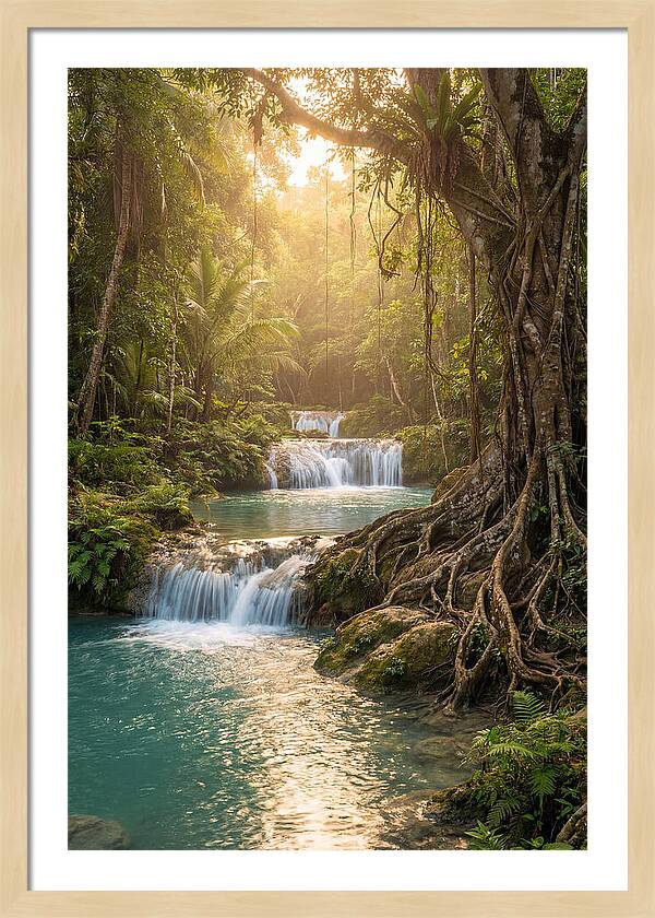 Cambugahay Falls At Golden Hour