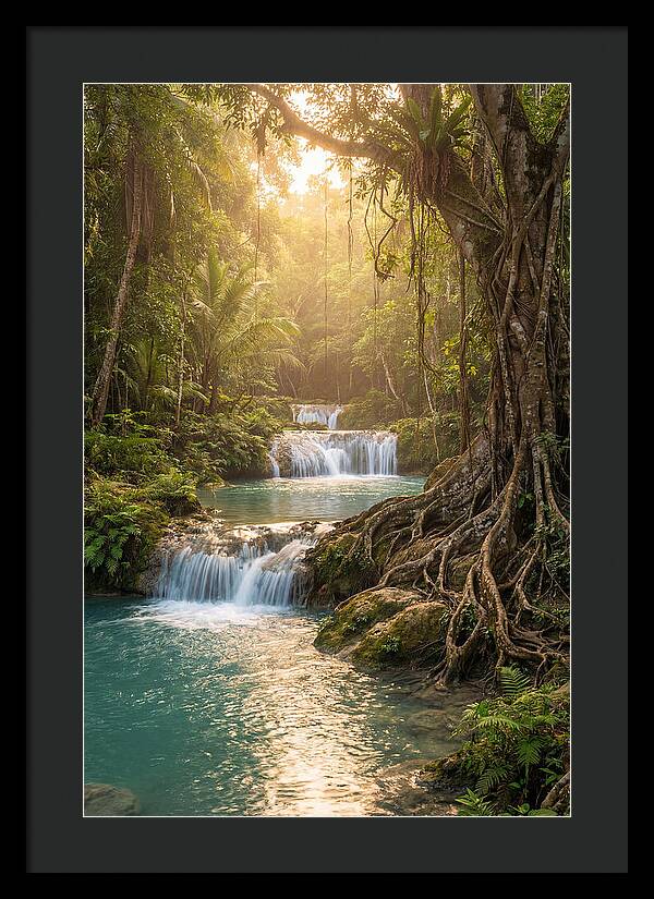 Cambugahay Falls At Golden Hour