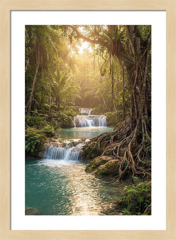 Cambugahay Falls At Golden Hour