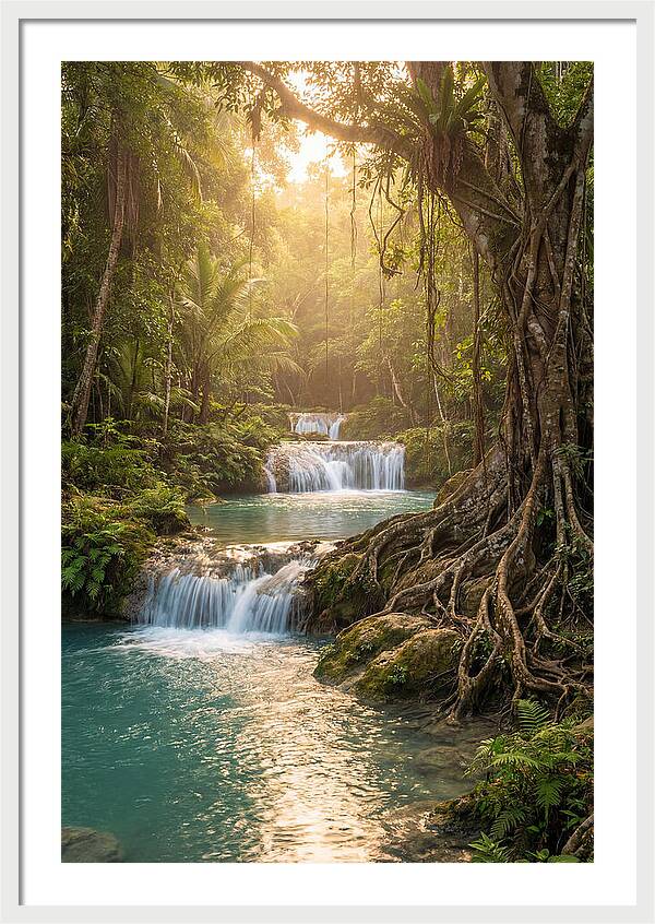 Cambugahay Falls At Golden Hour