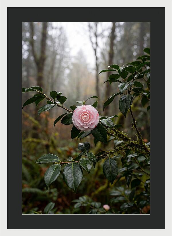 Camellia Blossom In Misty Forest