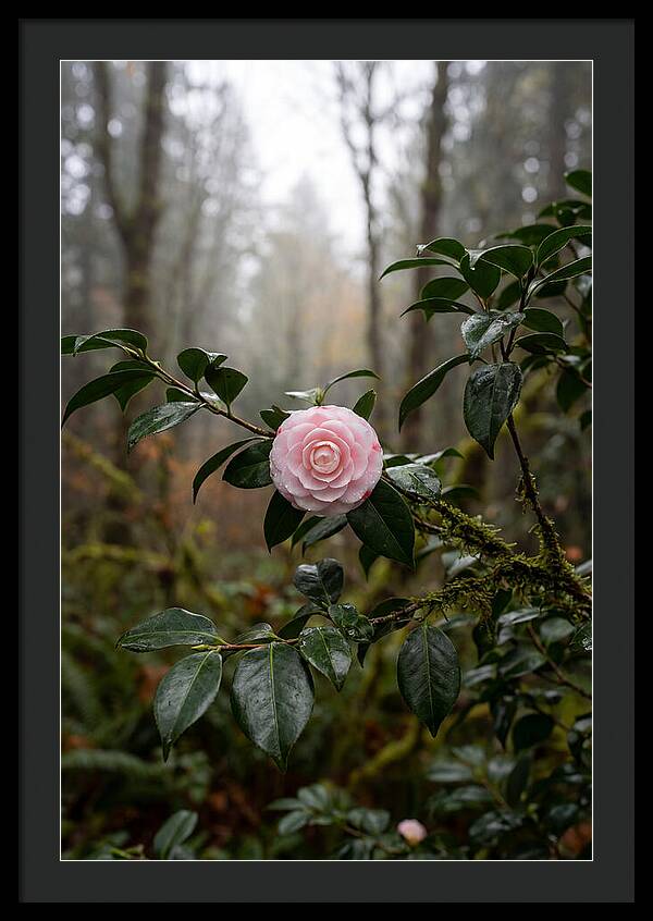 Camellia Blossom In Misty Forest