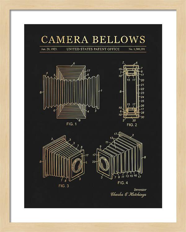 Camera Bellows Gold Patent Us1500391a