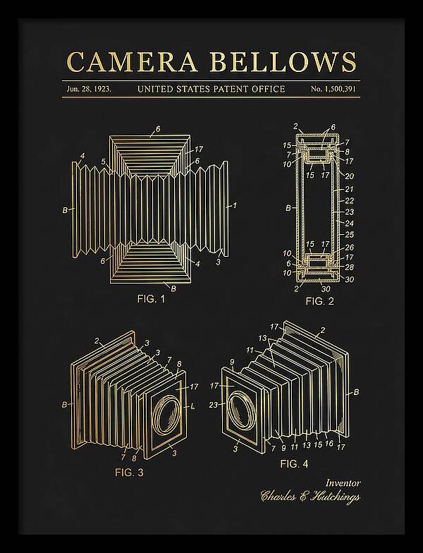 Camera Bellows Gold Patent Us1500391a