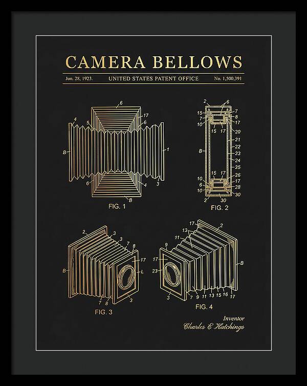 Camera Bellows Gold Patent Us1500391a