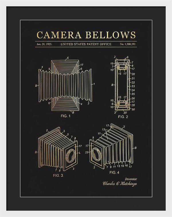 Camera Bellows Gold Patent Us1500391a