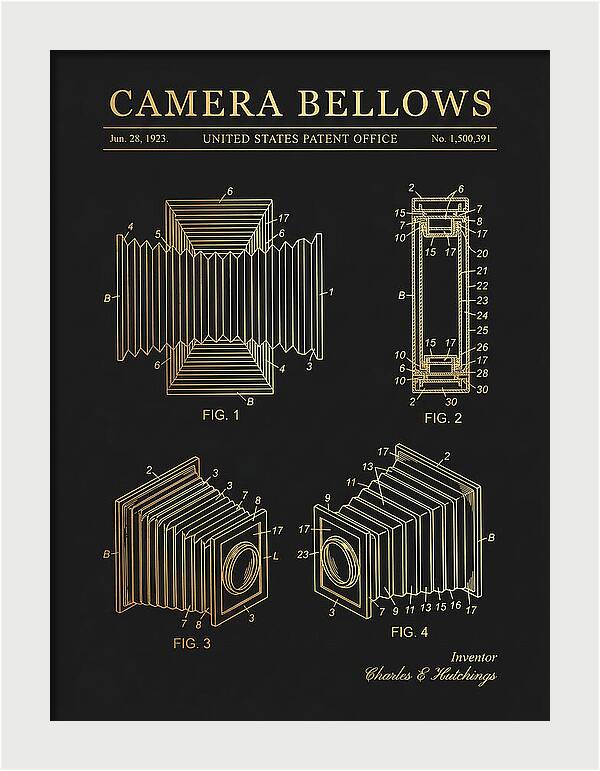 Camera Bellows Gold Patent Us1500391a