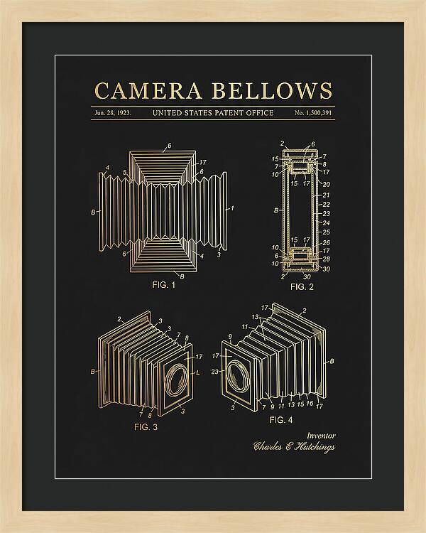 Camera Bellows Gold Patent Us1500391a