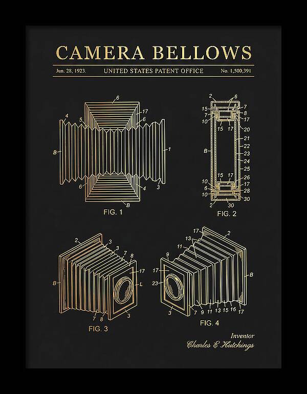 Camera Bellows Gold Patent Us1500391a
