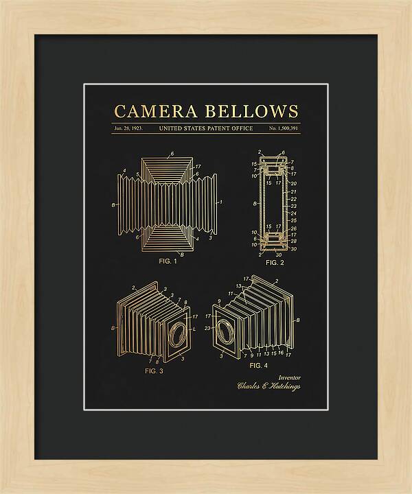 Camera Bellows Gold Patent Us1500391a