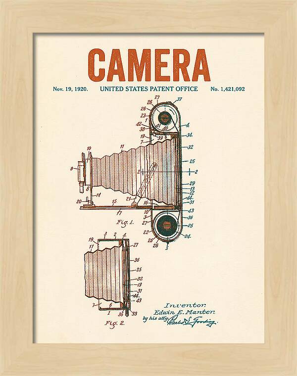 Camera Retro Patent Us1421092a