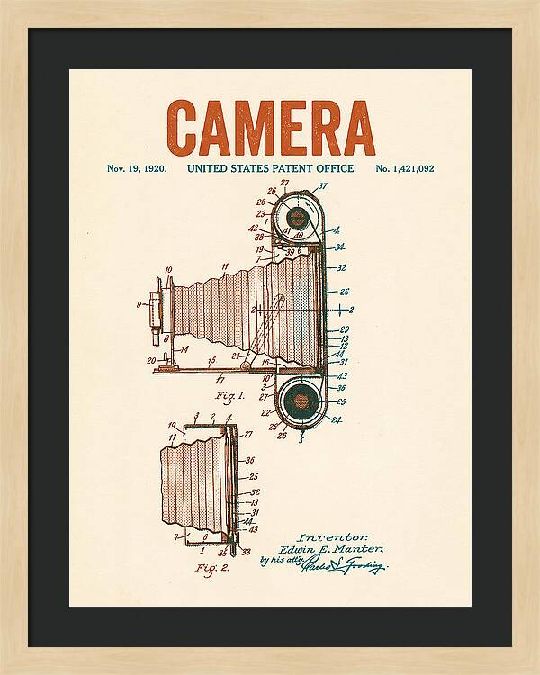 Camera Retro Patent Us1421092a