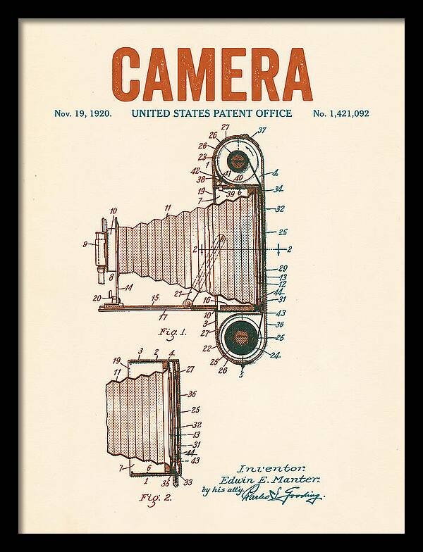 Camera Retro Patent Us1421092a
