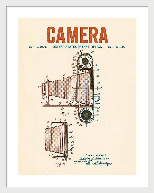 Camera Retro Patent Us1421092a