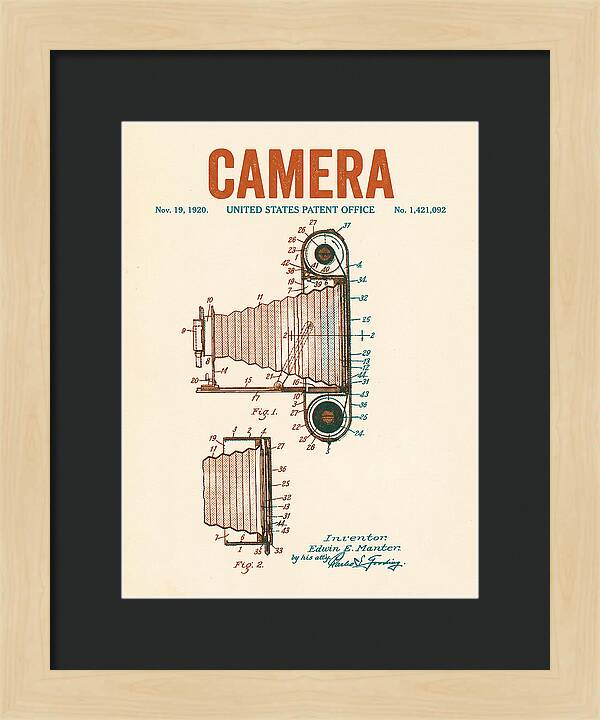 Camera Retro Patent Us1421092a